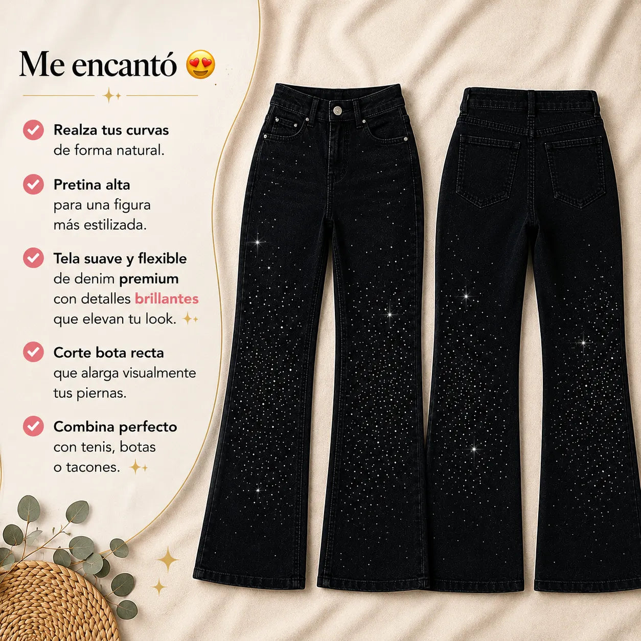 Jean Crystal™ | Comodidad, estilo y brillo en una sola prenda (FALTA)